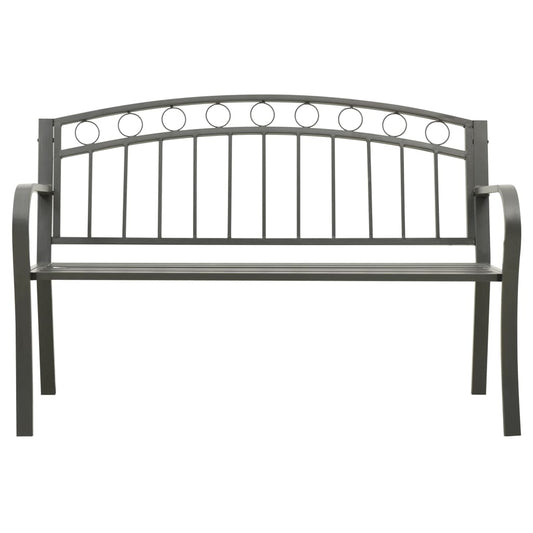 Garden Bench Grey 120 cm Steel Garden Bench Grey 120 cm Steel