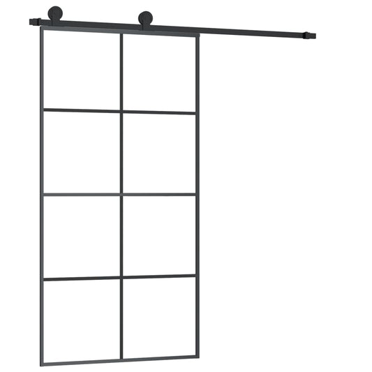 Sliding Door with Hardware Set 102.5x205 cm ESG Glass&Aluminium Sliding Door with Hardware Set 102.5x205 cm ESG Glass&Aluminium