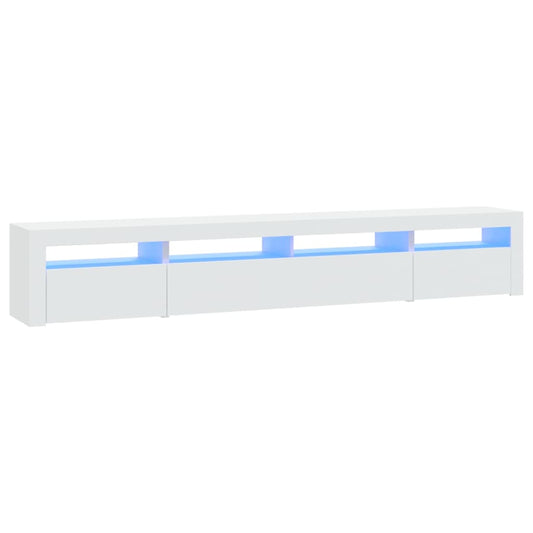 TV Cabinet with LED Lights White 240x35x40 cm TV Cabinet with LED Lights White 240x35x40 cm