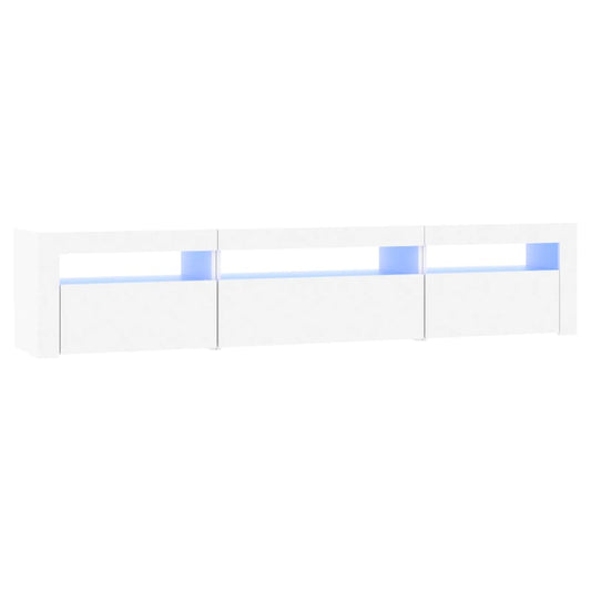 TV Cabinet with LED Lights White 195x35x40 cm TV Cabinet with LED Lights White 195x35x40 cm