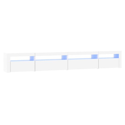 TV Cabinet with LED Lights White 270x35x40 cm TV Cabinet with LED Lights White 270x35x40 cm