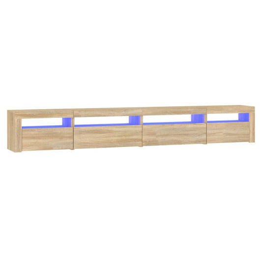 TV Cabinet with LED Lights Sonoma Oak 270x35x40 cm TV Cabinet with LED Lights Sonoma Oak 270x35x40 cm