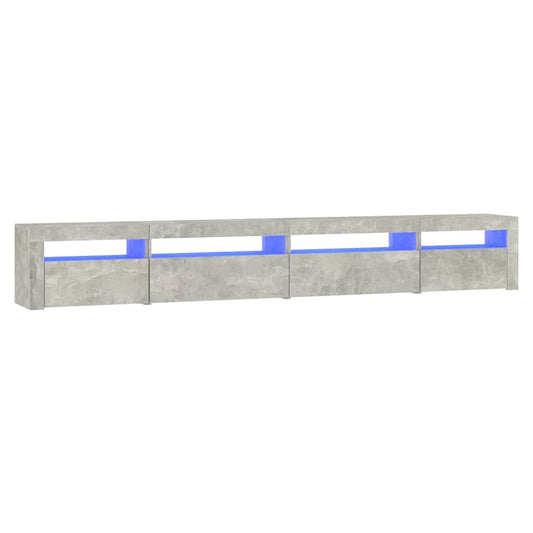 TV Cabinet with LED Lights Concrete Grey 270x35x40 cm TV Cabinet with LED Lights Concrete Grey 270x35x40 cm