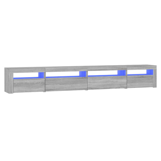TV Cabinet with LED Lights Grey Sonoma 270x35x40 cm TV Cabinet with LED Lights Grey Sonoma 270x35x40 cm