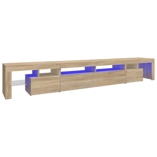 TV Cabinet with LED Lights Sonoma Oak 260x36,5x40 cm TV Cabinet with LED Lights Sonoma Oak 260x36,5x40 cm