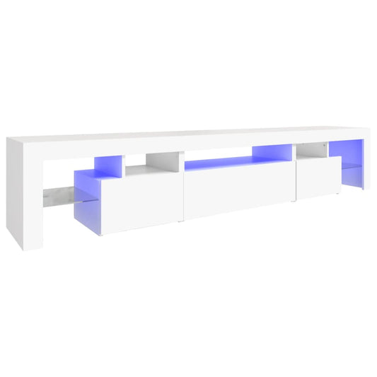 TV Cabinet with LED Lights White 215x36,5x40 cm TV Cabinet with LED Lights White 215x36,5x40 cm