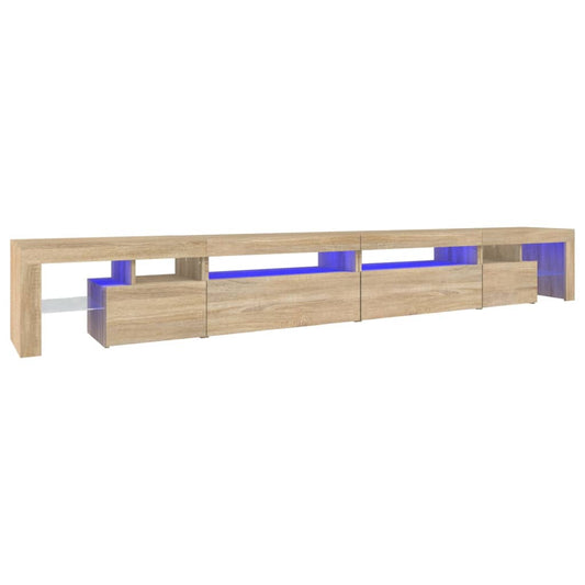 TV Cabinet with LED Lights Sonoma Oak 290x36.5x40 cm TV Cabinet with LED Lights Sonoma Oak 290x36.5x40 cm