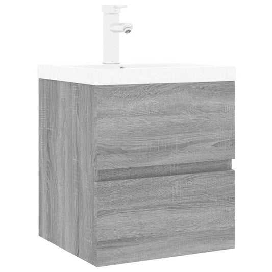 Sink Cabinet with Built-in Basin Grey Sonoma Engineered Wood Sink Cabinet with Built-in Basin Grey Sonoma Engineered Wood