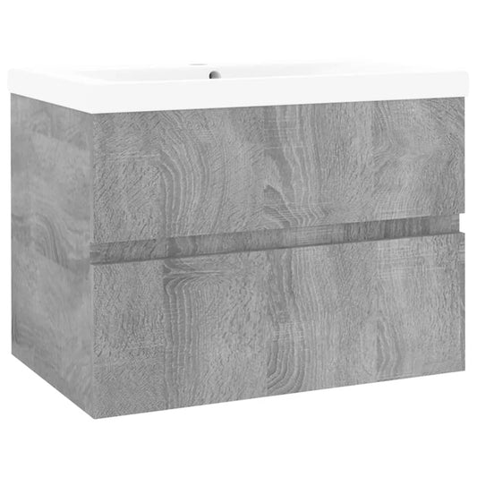 Sink Cabinet with Built-in Basin Grey Sonoma Engineered Wood Sink Cabinet with Built-in Basin Grey Sonoma Engineered Wood