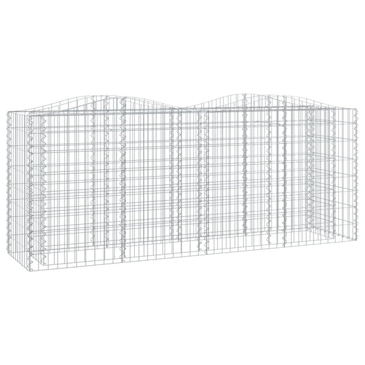 Arched Gabion Raised Bed 200x50x100 cm Galvanised Iron Arched Gabion Raised Bed 200x50x100 cm Galvanised Iron