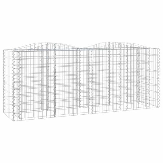Arched Gabion Raised Bed 200x50x100 cm Galvanised Iron Arched Gabion Raised Bed 200x50x100 cm Galvanised Iron