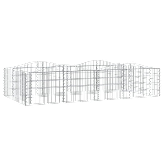 Arched Gabion Raised Bed 200x100x50 cm Galvanised Iron Arched Gabion Raised Bed 200x100x50 cm Galvanised Iron