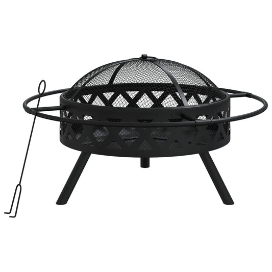 Fire Pit with Poker 70 cm XXL Steel Fire Pit with Poker 70 cm XXL Steel