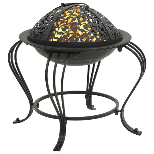 Fire Pit with Poker 49 cm Steel Fire Pit with Poker 49 cm Steel