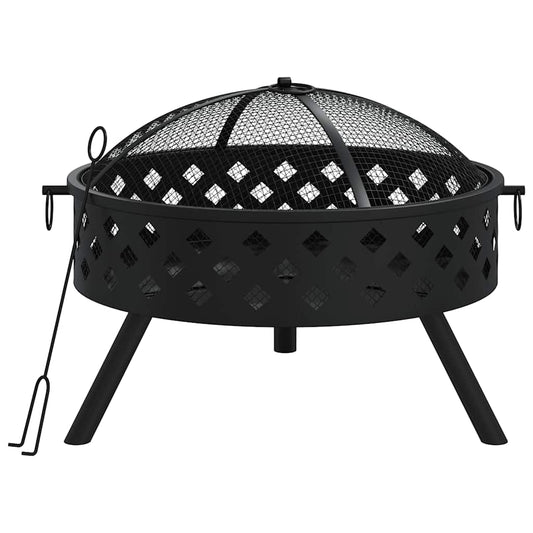 Fire Pit with Poker 58 cm XXL Steel Fire Pit with Poker 58 cm XXL Steel