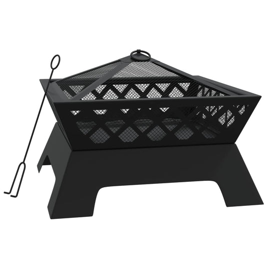 Fire Pit with Poker 50 cm XXL Steel Fire Pit with Poker 50 cm XXL Steel