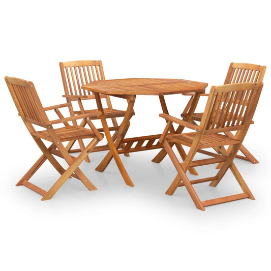 5 Piece Garden Dining Set Solid Wood Acacia 5 Piece Garden Dining Set Solid Wood Acacia