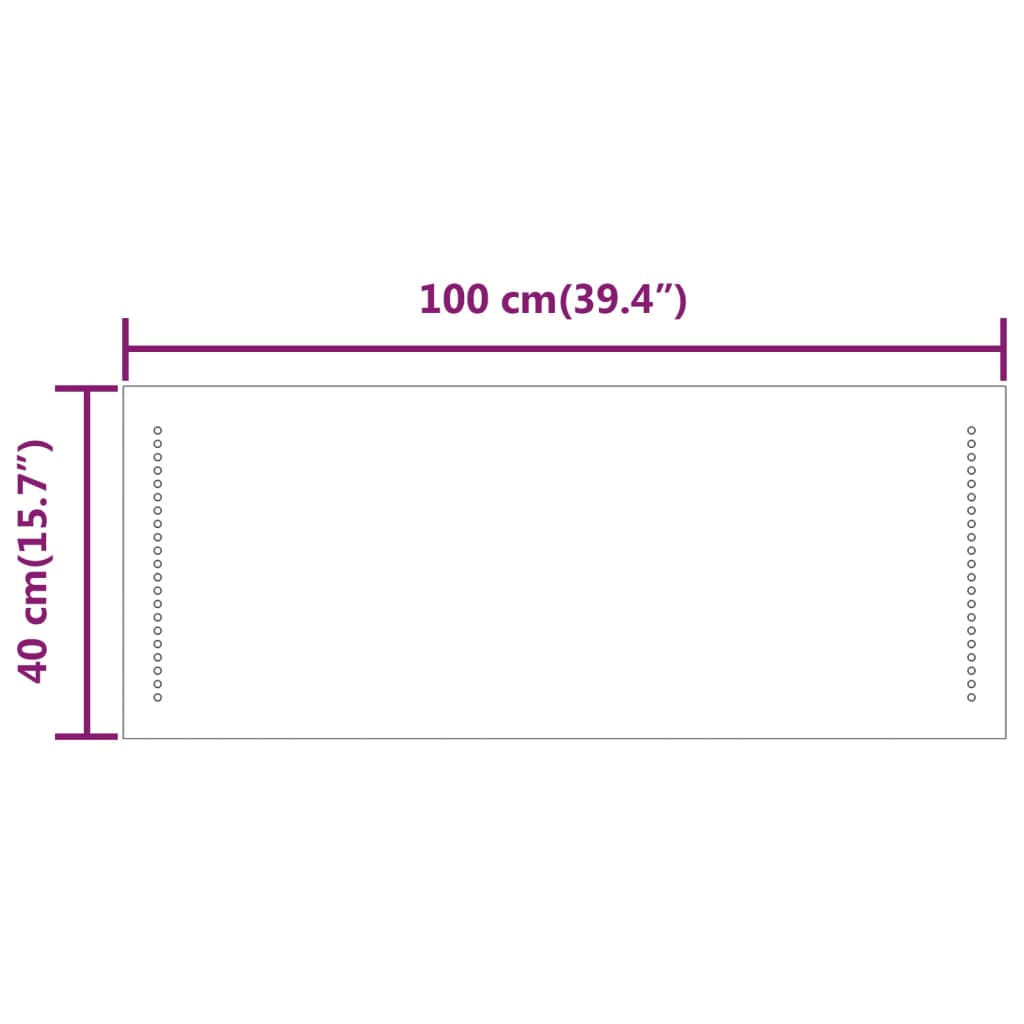 LED Bathroom Mirror 40x100 cm