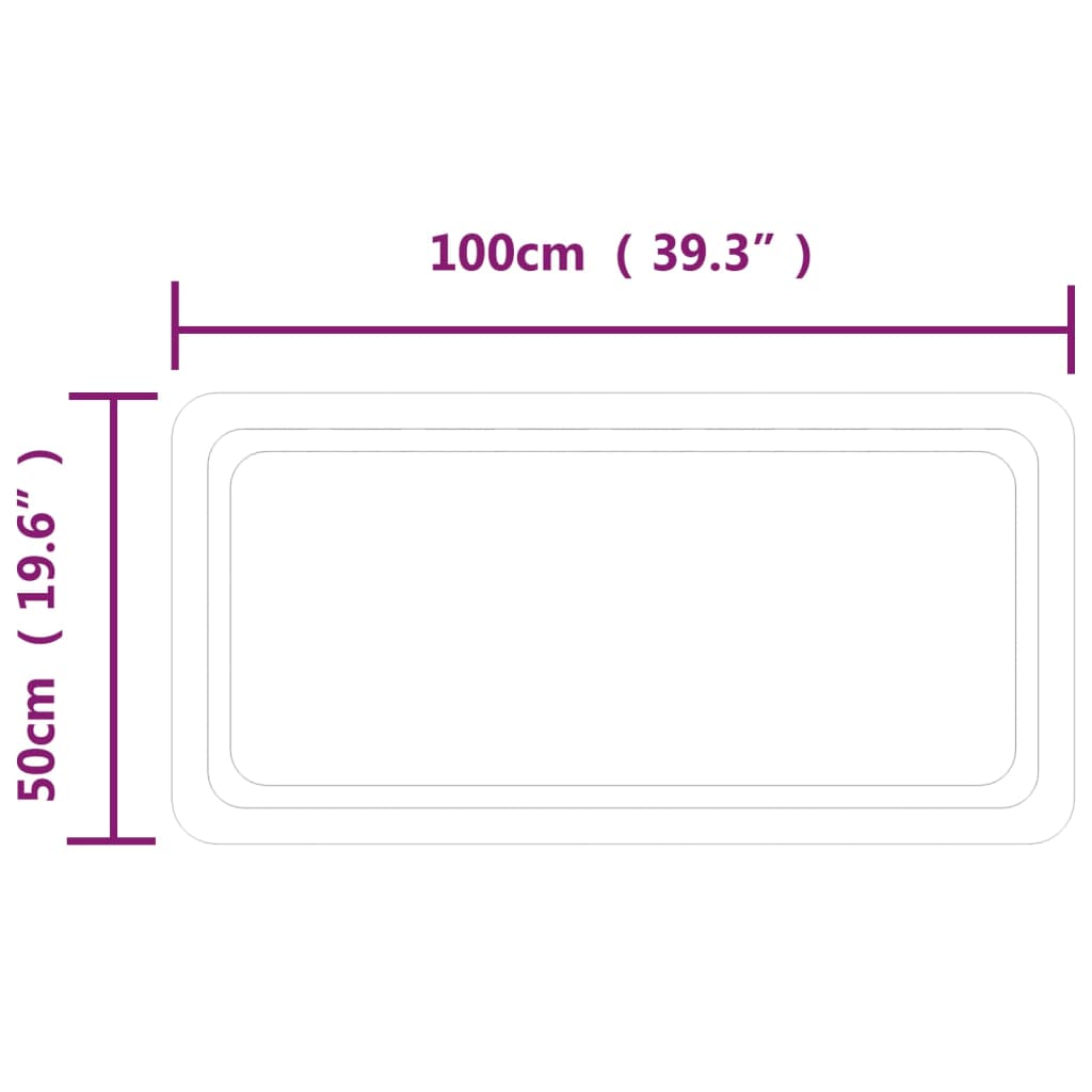 LED Bathroom Mirror 50x100 cm
