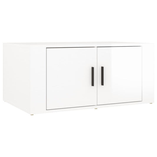 Coffee Table High Gloss White 80x50x36 cm Engineered Wood Coffee Table High Gloss White 80x50x36 cm Engineered Wood