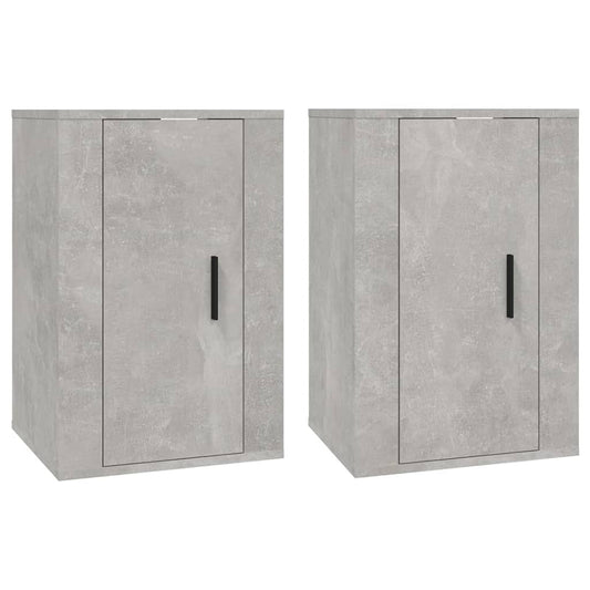 Wall Mounted TV Cabinets 2 pcs Concrete Grey 40x34.5x60 cm Wall Mounted TV Cabinets 2 pcs Concrete Grey 40x34.5x60 cm