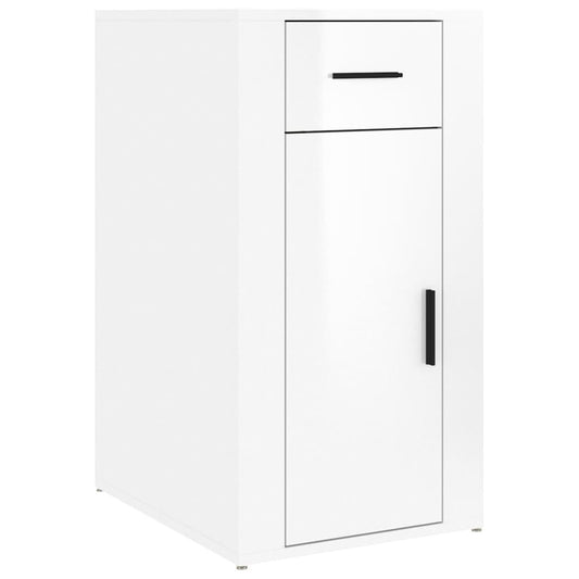 Desk Cabinet High Gloss White 40x49x75 cm Engineered Wood Desk Cabinet High Gloss White 40x49x75 cm Engineered Wood