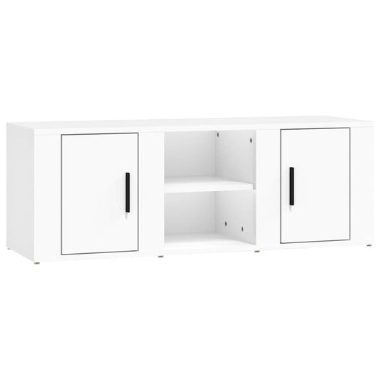 TV Cabinet White 100x31,5x35 cm Engineered Wood TV Cabinet White 100x31,5x35 cm Engineered Wood