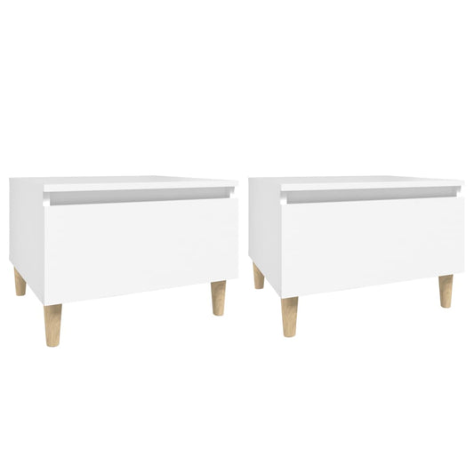Side Tables 2 pcs White 50x46x35 cm Engineered Wood Side Tables 2 pcs White 50x46x35 cm Engineered Wood