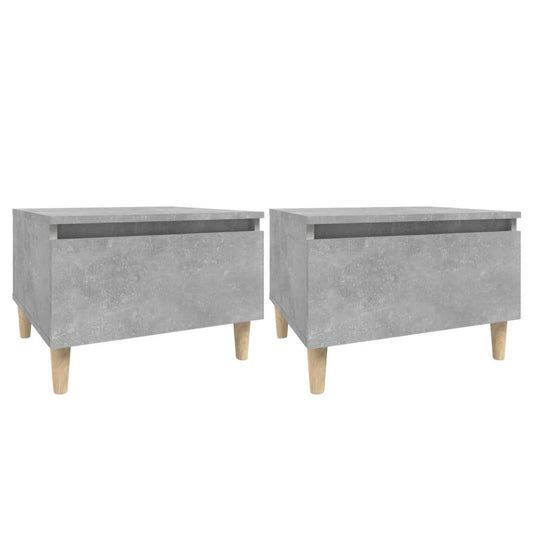 Side Tables 2 pcs Concrete Grey 50x46x35 cm Engineered Wood Side Tables 2 pcs Concrete Grey 50x46x35 cm Engineered Wood
