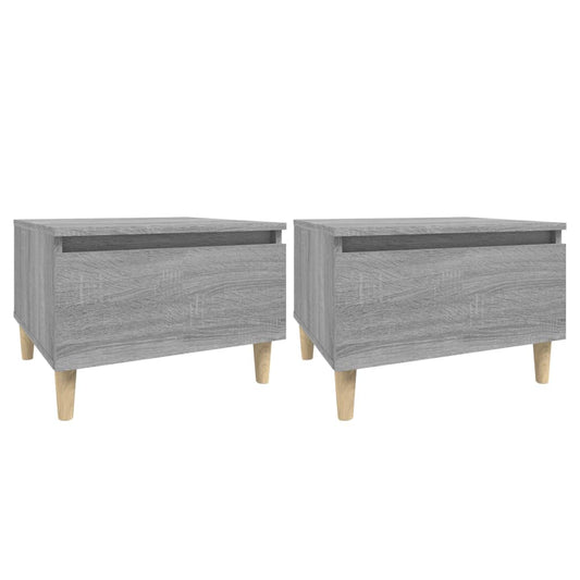 Side Tables 2 pcs Grey Sonoma 50x46x35 cm Engineered Wood Side Tables 2 pcs Grey Sonoma 50x46x35 cm Engineered Wood