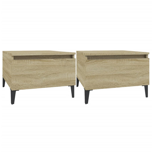 Side Tables 2 pcs Sonoma Oak 50x46x35 cm Engineered Wood Side Tables 2 pcs Sonoma Oak 50x46x35 cm Engineered Wood