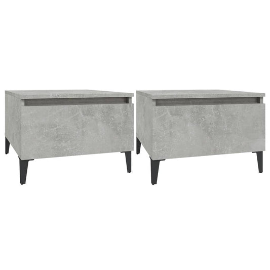 Side Tables 2 pcs Concrete Grey 50x46x35 cm Engineered Wood Side Tables 2 pcs Concrete Grey 50x46x35 cm Engineered Wood