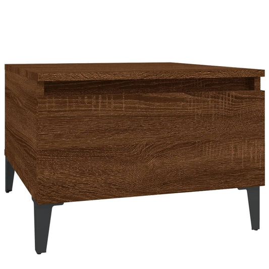 Side Table Brown Oak 50x46x35 cm Engineered Wood Side Table Brown Oak 50x46x35 cm Engineered Wood
