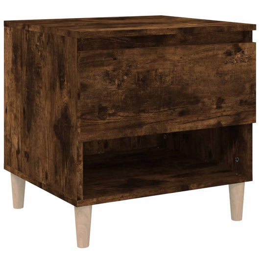 Bedside Table Smoked Oak 50x46x50 Engineered Wood Bedside Table Smoked Oak 50x46x50 Engineered Wood