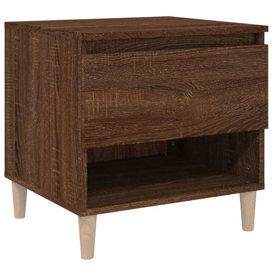 Bedside Table Brown Oak 50x46x50 Engineered Wood Bedside Table Brown Oak 50x46x50 Engineered Wood