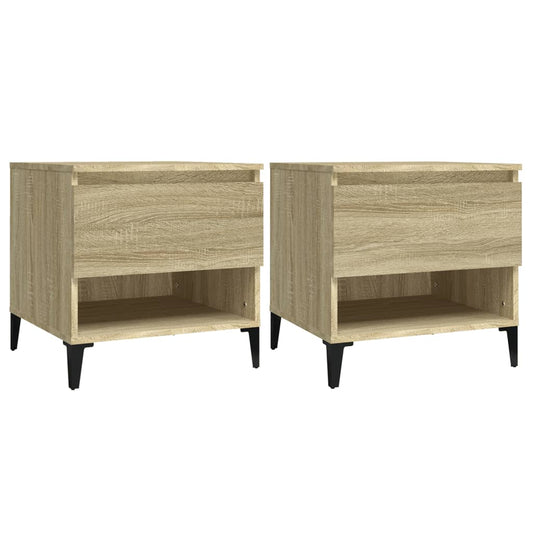 Side Tables 2 pcs Sonoma Oak 50x46x50 cm Engineered Wood Side Tables 2 pcs Sonoma Oak 50x46x50 cm Engineered Wood
