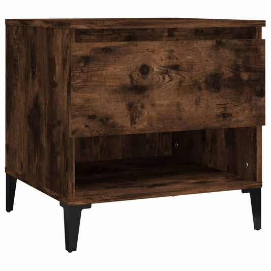 Side Table Smoked Oak 50x46x50 cm Engineered Wood Side Table Smoked Oak 50x46x50 cm Engineered Wood