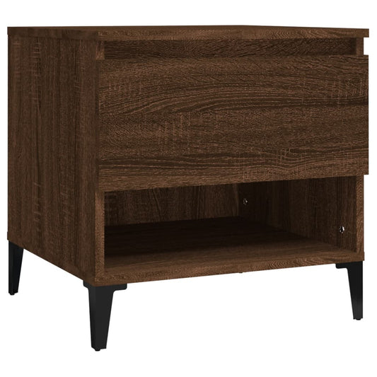 Side Table Brown Oak 50x46x50 cm Engineered Wood Side Table Brown Oak 50x46x50 cm Engineered Wood
