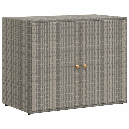 Garden Storage Cabinet Grey 100x55.5x80 cm Poly Rattan Garden Storage Cabinet Grey 100x55.5x80 cm Poly Rattan