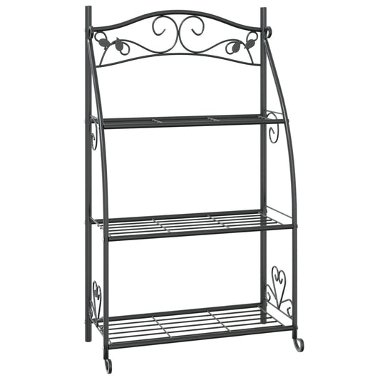 Flower Rack Black 56x30x96 cm Steel Flower Rack Black 56x30x96 cm Steel