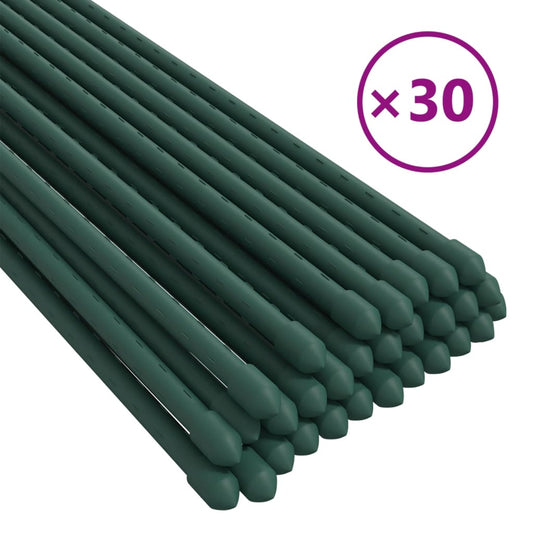 Garden Plant Stakes 30 pcs Green 180 cm Steel Garden Plant Stakes 30 pcs Green 180 cm Steel