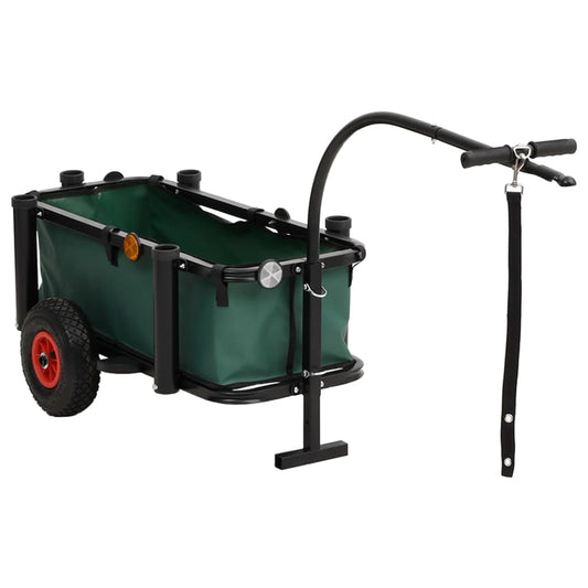 Fishing Trolley with Bag Black Steel Fishing Trolley with Bag Black Steel