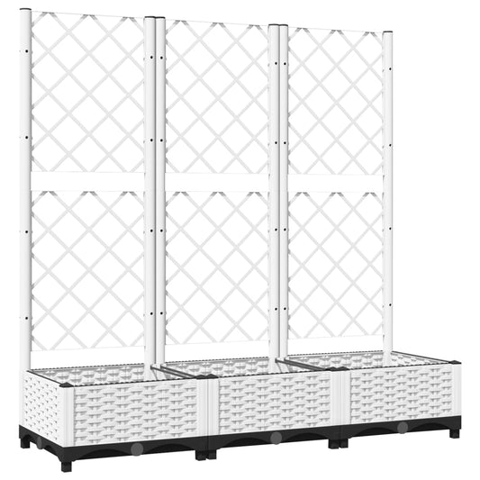 Garden Planter White 120 x 40 x 121.5 cm Garden Planter White 120 x 40 x 121.5 cm