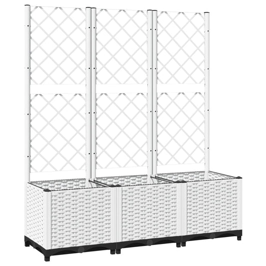 Garden Planter White 120 x 40 x 136 cm Garden Planter White 120 x 40 x 136 cm