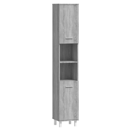 Bathroom Cabinet Grey Sonoma 30x30x179 cm Engineered Wood Bathroom Cabinet Grey Sonoma 30x30x179 cm Engineered Wood