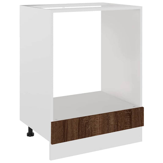 Oven Cabinet "Lyon" Brown Oak 60x46x81,5 cm Engineered Wood Oven Cabinet "Lyon" Brown Oak 60x46x81,5 cm Engineered Wood
