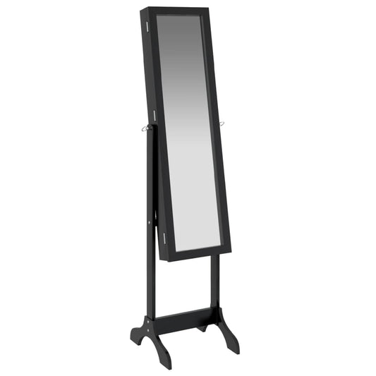 Free-Standing Mirror Black 34x37x146 cm Free-Standing Mirror Black 34x37x146 cm