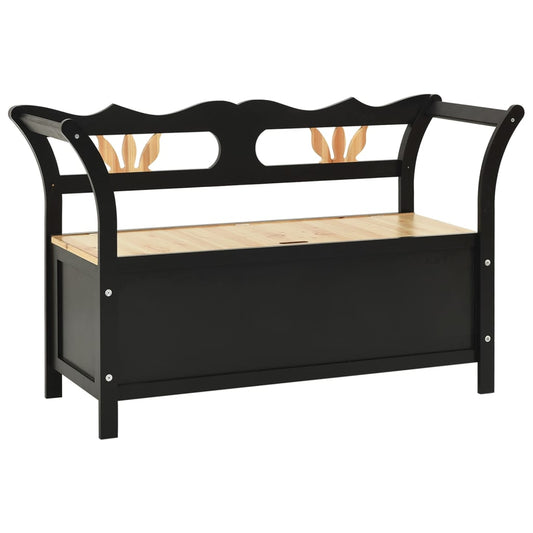 Bench Black 107x45x75.5 cm Solid Wood Fir Bench Black 107x45x75.5 cm Solid Wood Fir