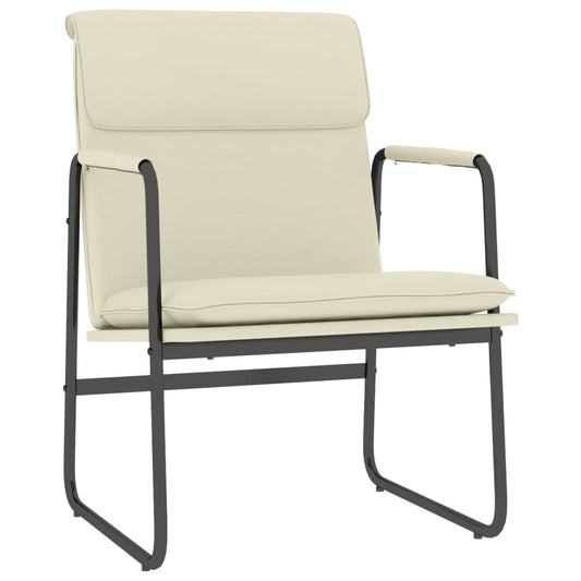 Lounge Chair Cream 55x64x80 cm Faux Leather Lounge Chair Cream 55x64x80 cm Faux Leather