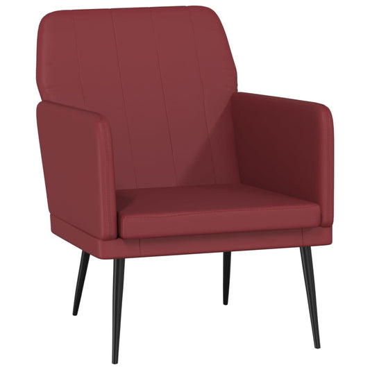 Armchair Wine Red 61x78x80 cm Faux Leather Armchair Wine Red 61x78x80 cm Faux Leather